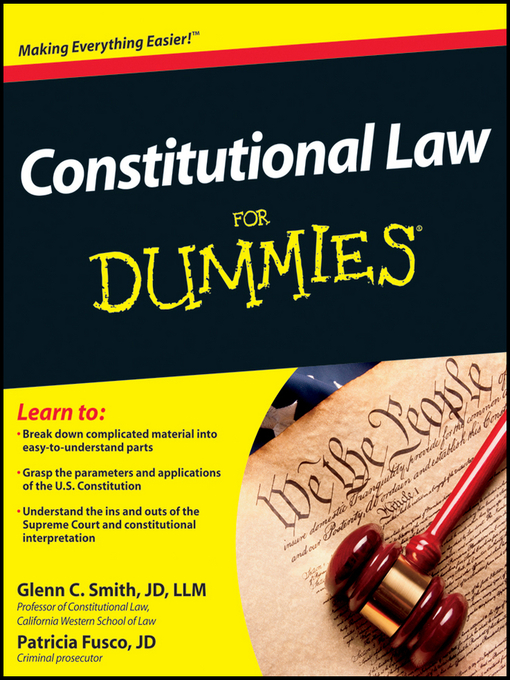 Title details for Constitutional Law For Dummies by Glenn Smith - Wait list